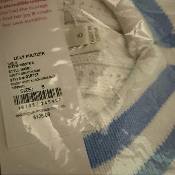 NWT- Lilly Pulitzer- Suzette Polo Sweater Tank - Picture 5 of 5